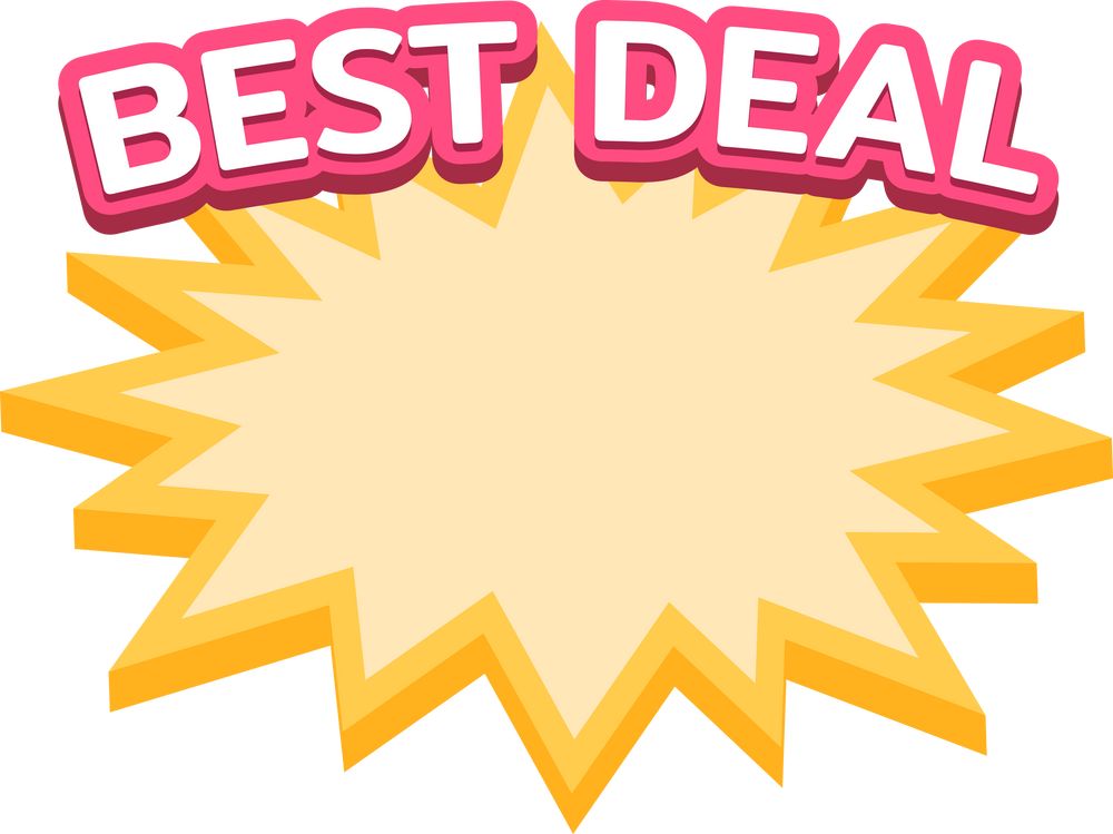 Best Deal label, Promotion discount banner templates